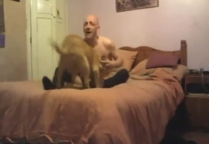 Slutty guy has two dogs he wants to fuck