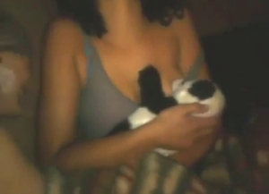 Panda is going to suck on her titty, it's so good